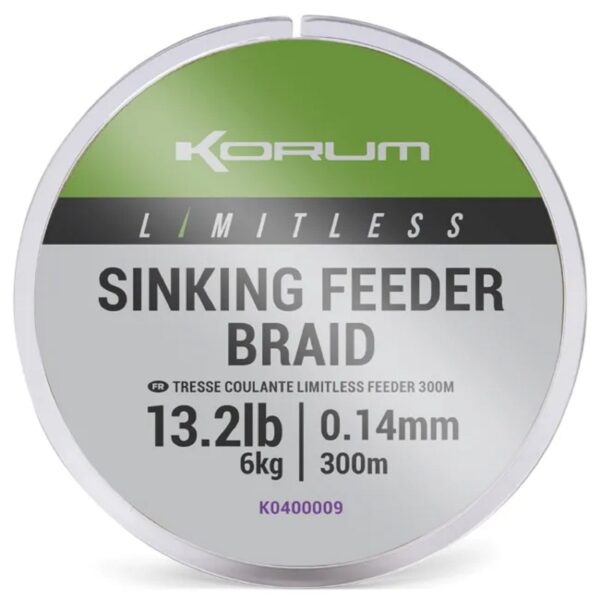 Trecciato per mulinello Limitless Sinking Feeder Braid KORUM (300mt) - immagine 2